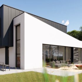 Maison individuelle : construire E+C- avec du béton bas carbone ©DR