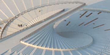 Un « escalier-éventail » en BFUP pour le Grand Opéra de Shanghai